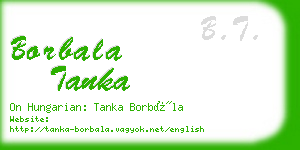 borbala tanka business card